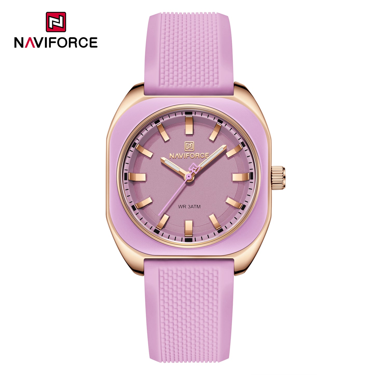 Naviforce 5061 Emerald Women Watch - Lilac Rosegold