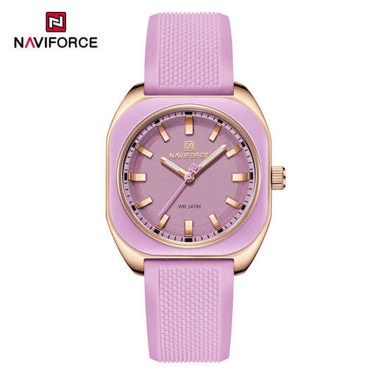 Naviforce 5061 Emerald Women Watch - Lilac Rosegold