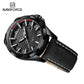 Naviforce 8023 Rotary Men Leather Watch - Black