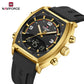 Naviforce 9242 Octagon Men Watch - Black Gold