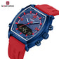 Naviforce 9242 Octagon Men Watch - Blue Red
