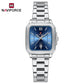 Naviforce 9239 Luxury Couple Watch - Silver Blue