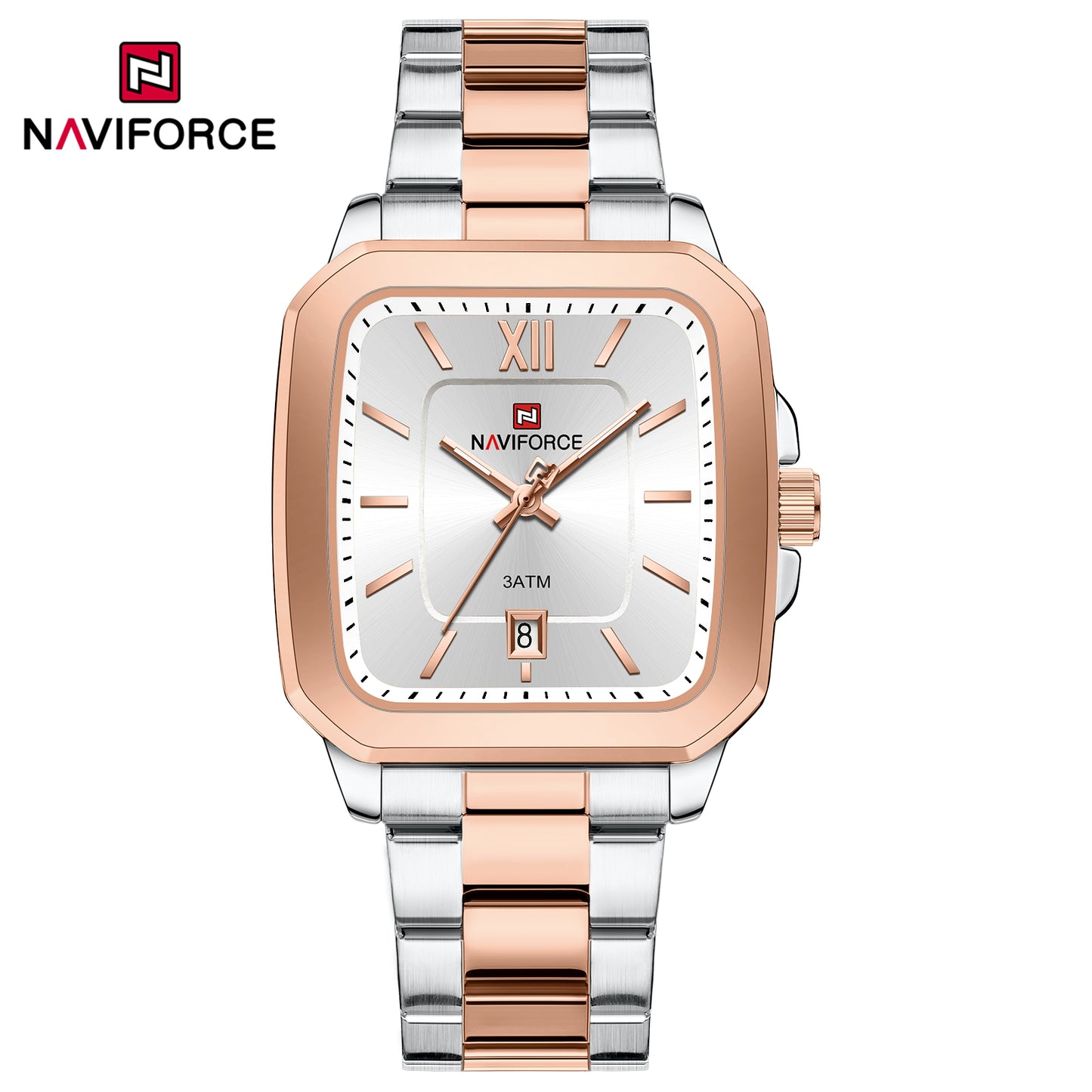 Naviforce 9239 Cupid Couple Watch - Silver RoseGold