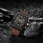 Naviforce 8053 Gently Men Leather Watch - Coffee-Brown