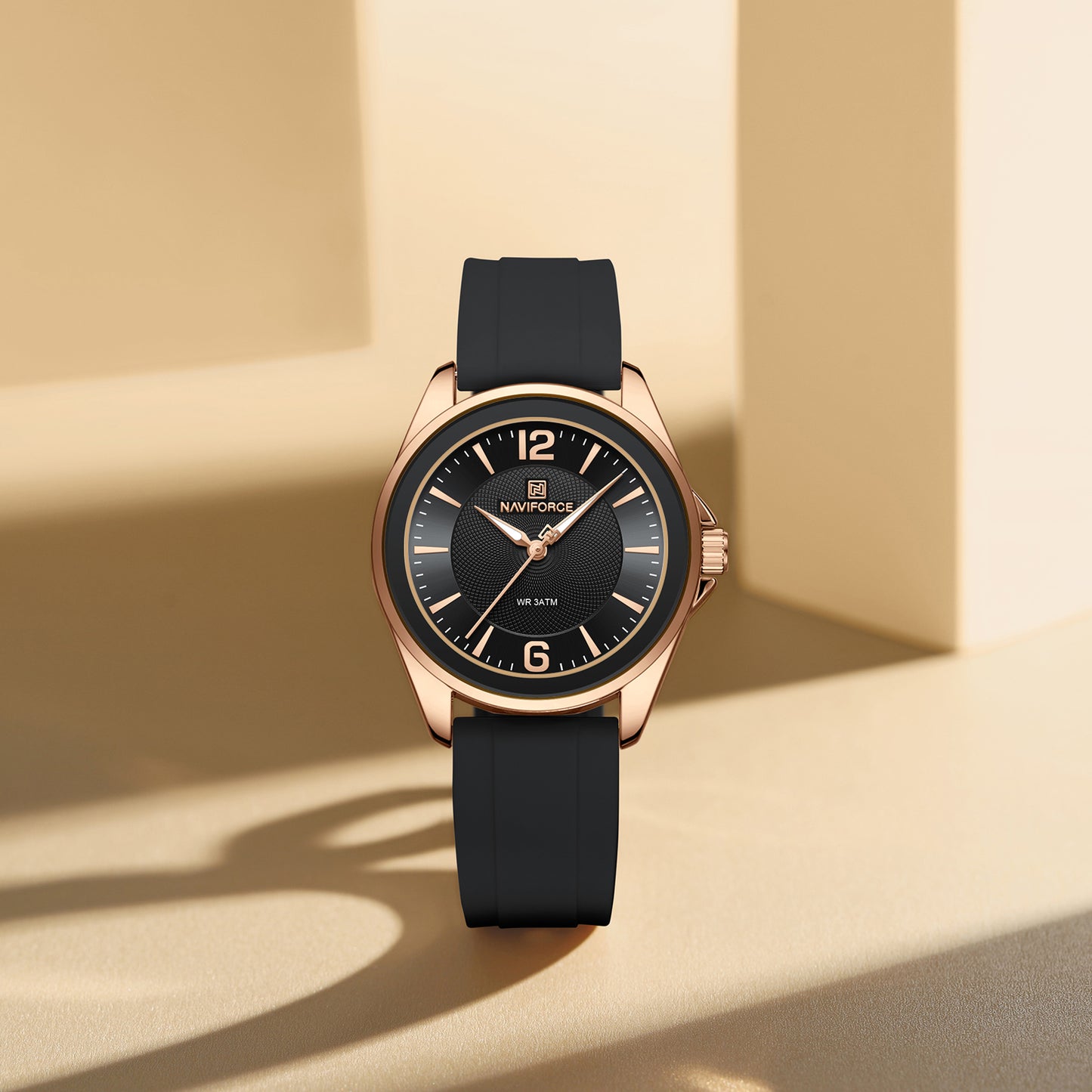 Naviforce 5068 Spark Women Watch - Black RoseGold