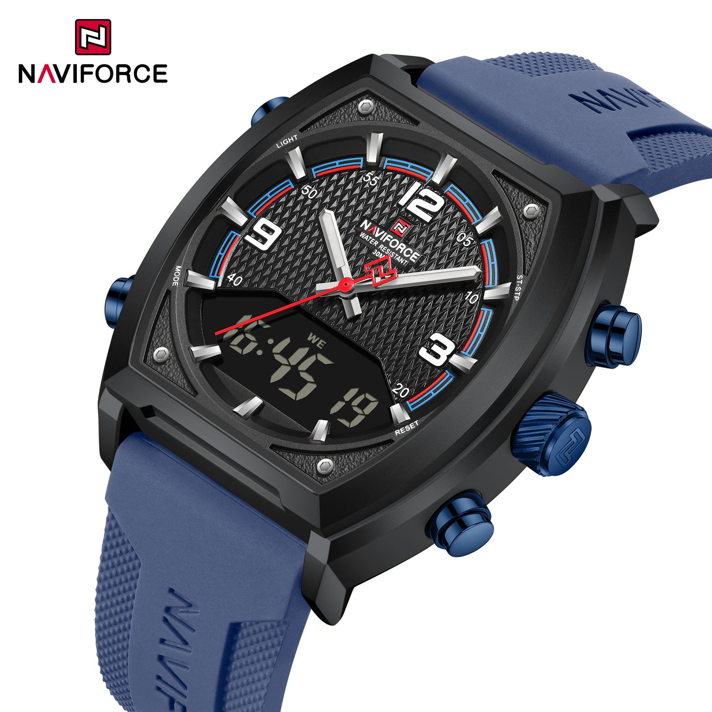 Naviforce 9242 Octagon Men Watch - Blue