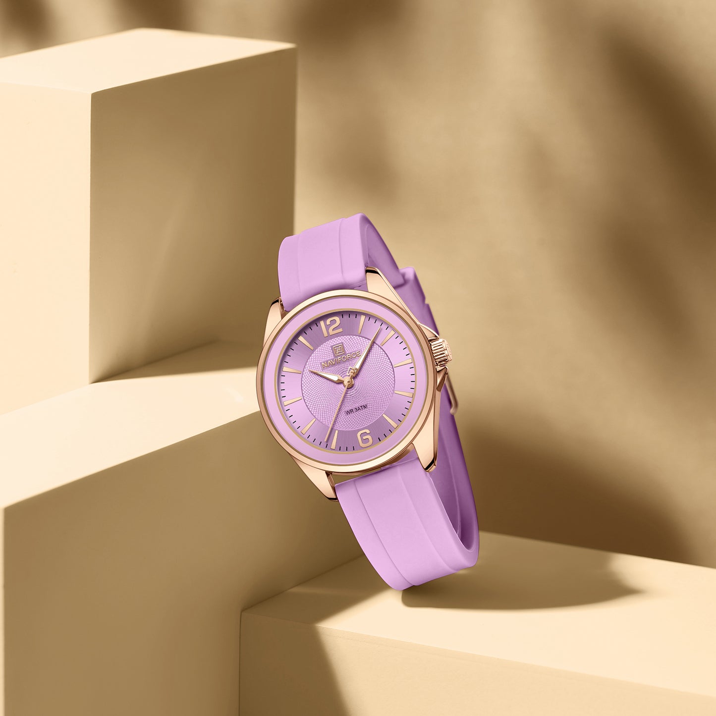Naviforce 5068 Spark Women Watch - Lilac RoseGold