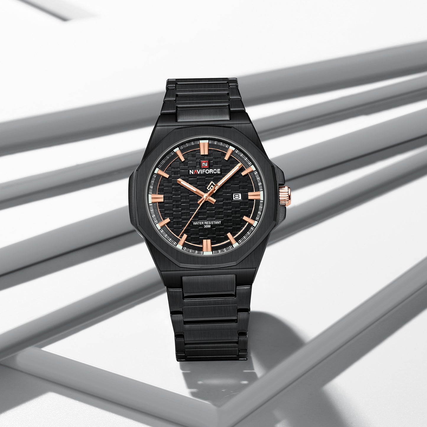 Naviforce 9245 Rio Quartz Men Watch - Black