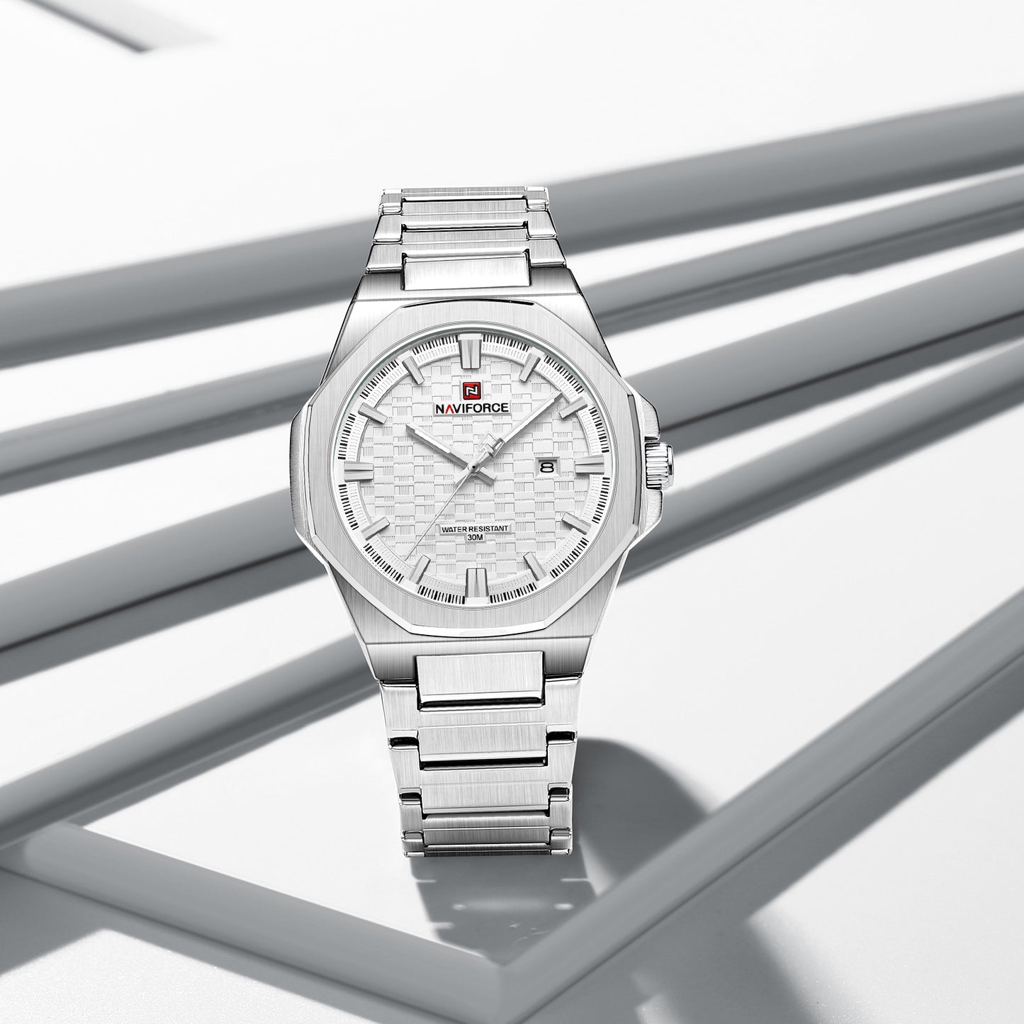 Naviforce 9245 Rio Quartz Men Watch - Silver