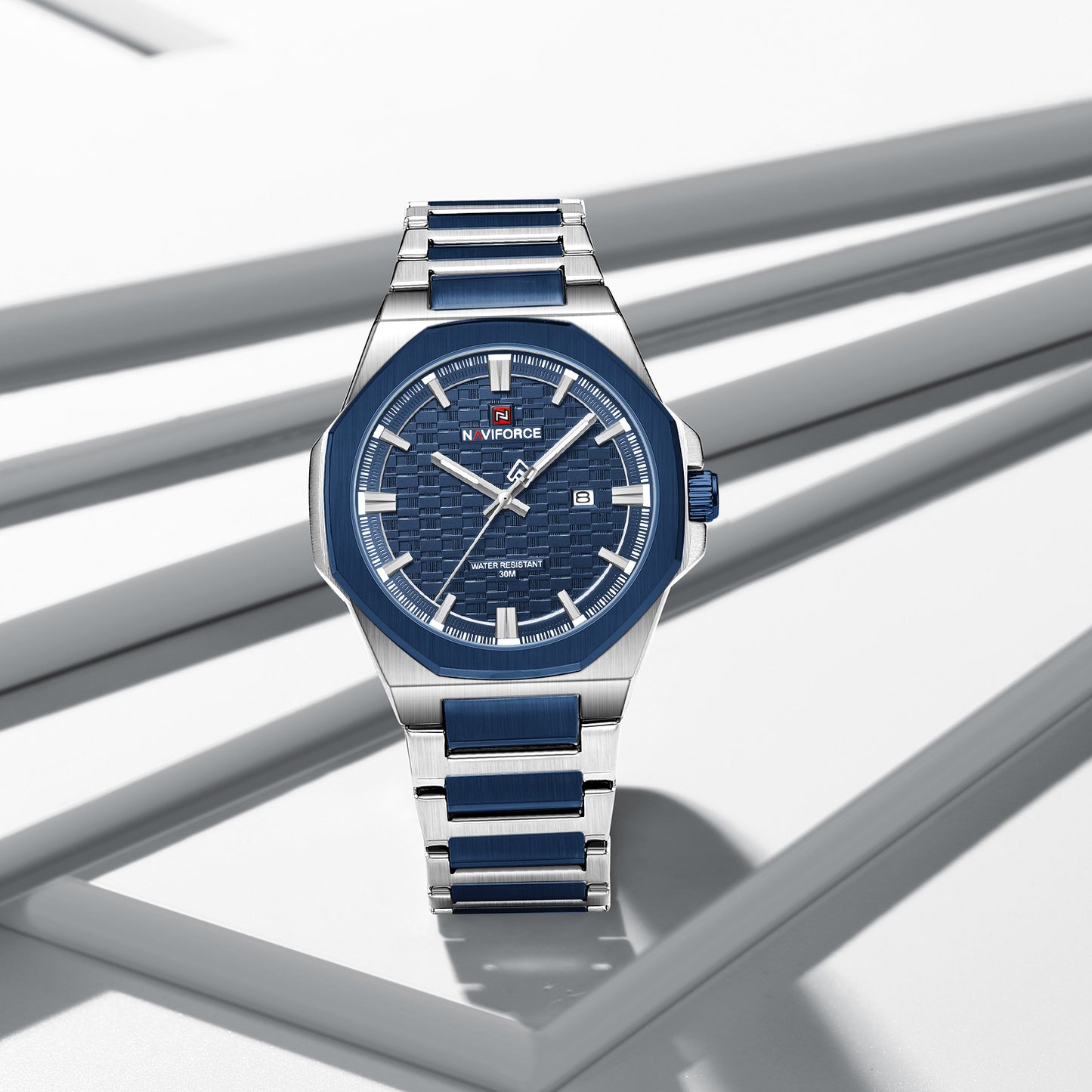 Naviforce 9245 Rio Quartz Men Watch - Silver Blue