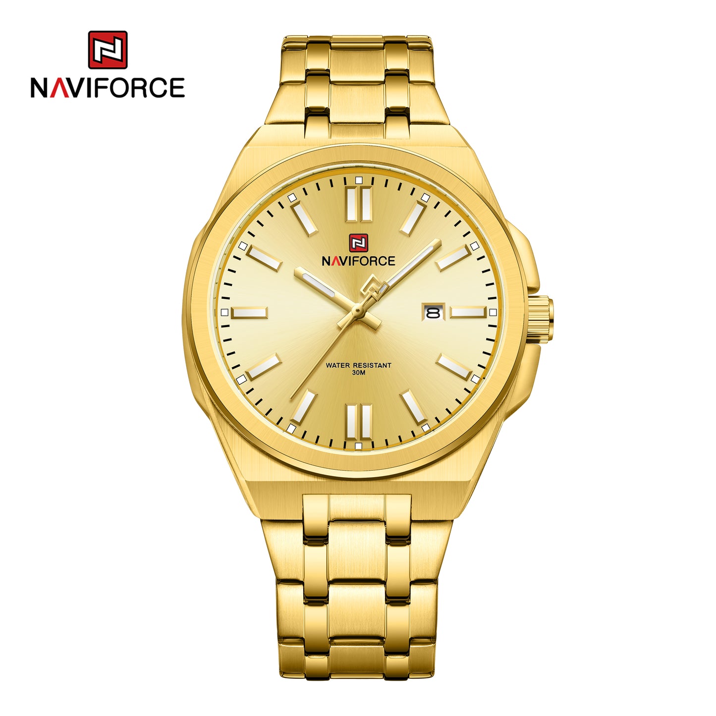 Naviforce 9226 Bloom Luxury Men Watch - Gold