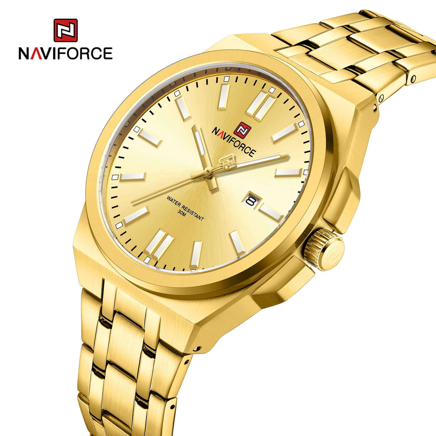 Naviforce 9226 Bloom Luxury Men Watch - Gold