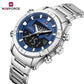 Naviforce 9259 Prime Men Stainless Steel Watch - Silver Blue