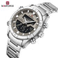 Naviforce 9259 Prime Men Stainless Steel Watch - Silver Grey