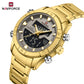 Naviforce 9259 Prime Men Stainless Steel Watch - Gold Grey