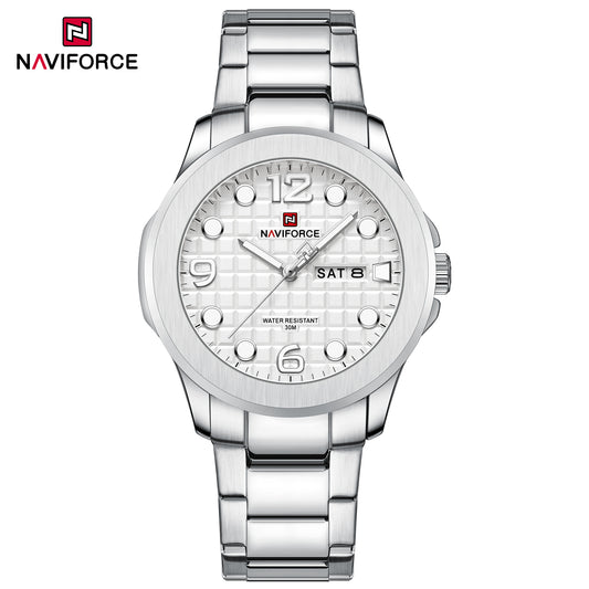Naviforce 9244 LuminoX Men Watch - Silver