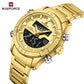 Naviforce 9259 Prime Men Stainless Steel Watch - Gold