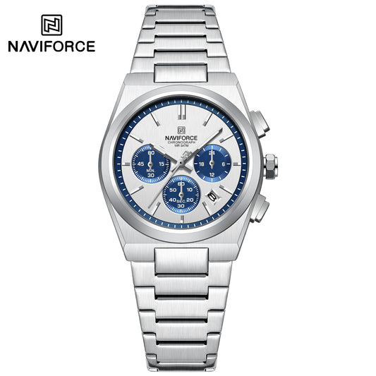 Naviforce 8048 Cupid Female Watch - Silver Blue