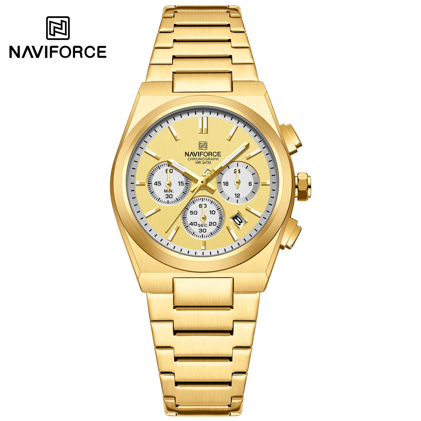 Naviforce 8048 Cupid Couple Watch - Gold