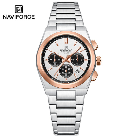 Naviforce 8048 Cupid Female Watch - Silver RoseGold