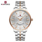 Naviforce 9238 Unico Quartz Couple Watch - Silver Rosegold