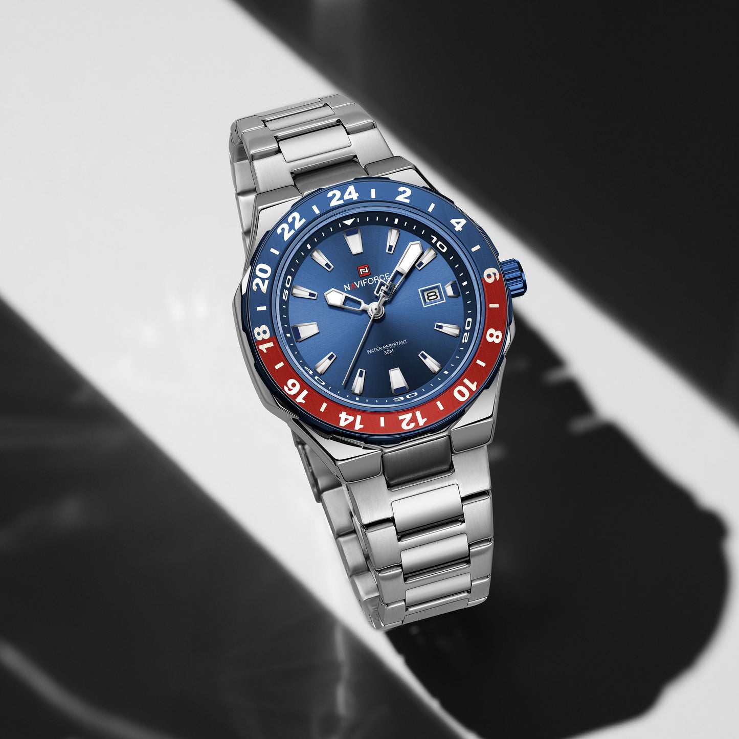 Naviforce NF9249 Freedom Men Watch - Silver Blue