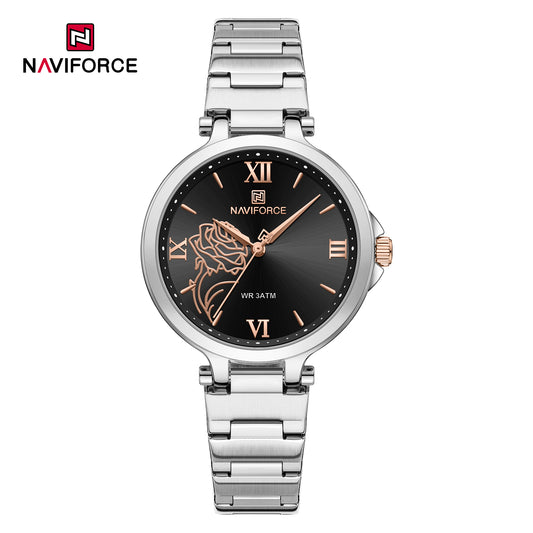 Naviforce 5060 Clevedon Women Watch - Silver Black