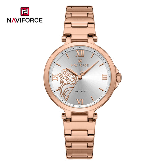 Naviforce 5060 Clevedon Women Watch - Silver Black