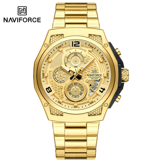 Naviforce 8051S Sentry Men Watch - Gold