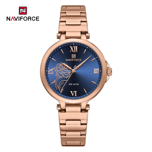 Naviforce 5060 Clevedon Women Watch - RoseGold Blue