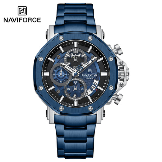 Naviforce 8065 MechaMan Steel Watch - Blue