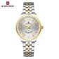 Naviforce 9238 Unico Quartz Couple Watch - Silver Gold
