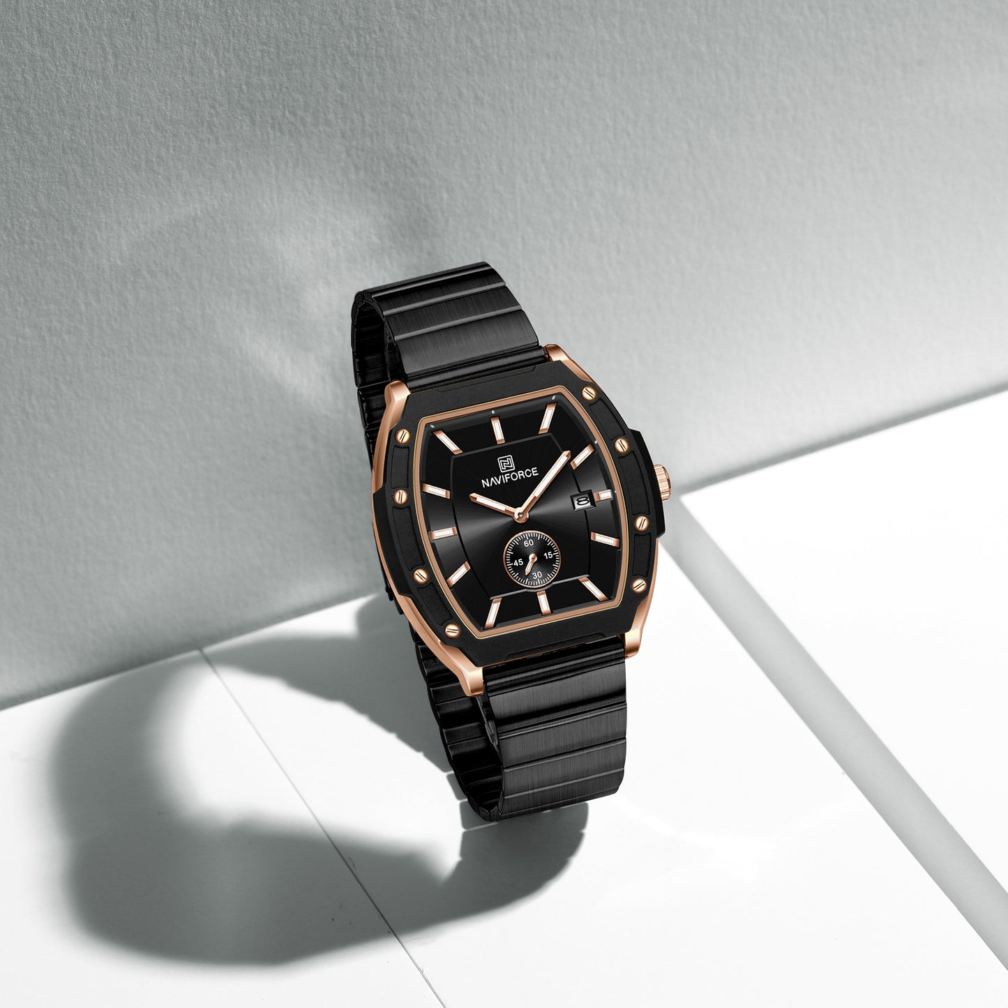 Naviforce NF8068 Paris Couple Watch - Black