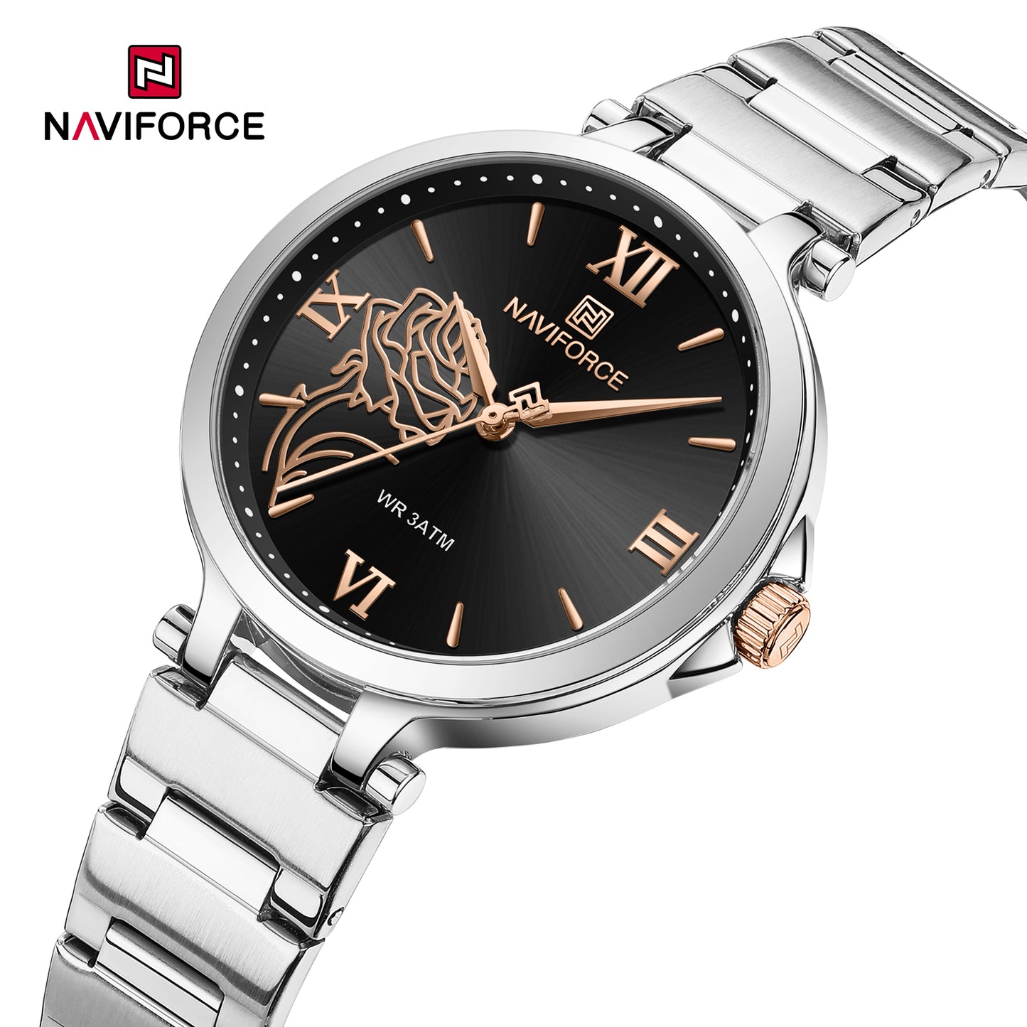 Naviforce 5060 Clevedon Women Watch - Silver Black