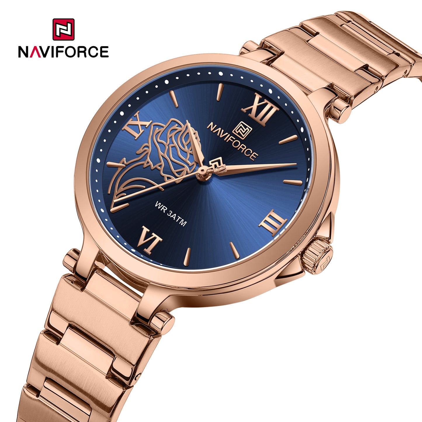 Naviforce 5060 Clevedon Women Watch - RoseGold Blue