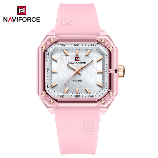 Naviforce 7106 Aurora Women Watch - Pink White