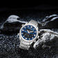 Naviforce 9259 Prime Men Stainless Steel Watch - Silver Blue