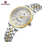 Naviforce 9238 Unico Quartz Couple Watch - Silver Gold