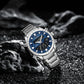 Naviforce 9259 Prime Men Stainless Steel Watch - Silver Blue