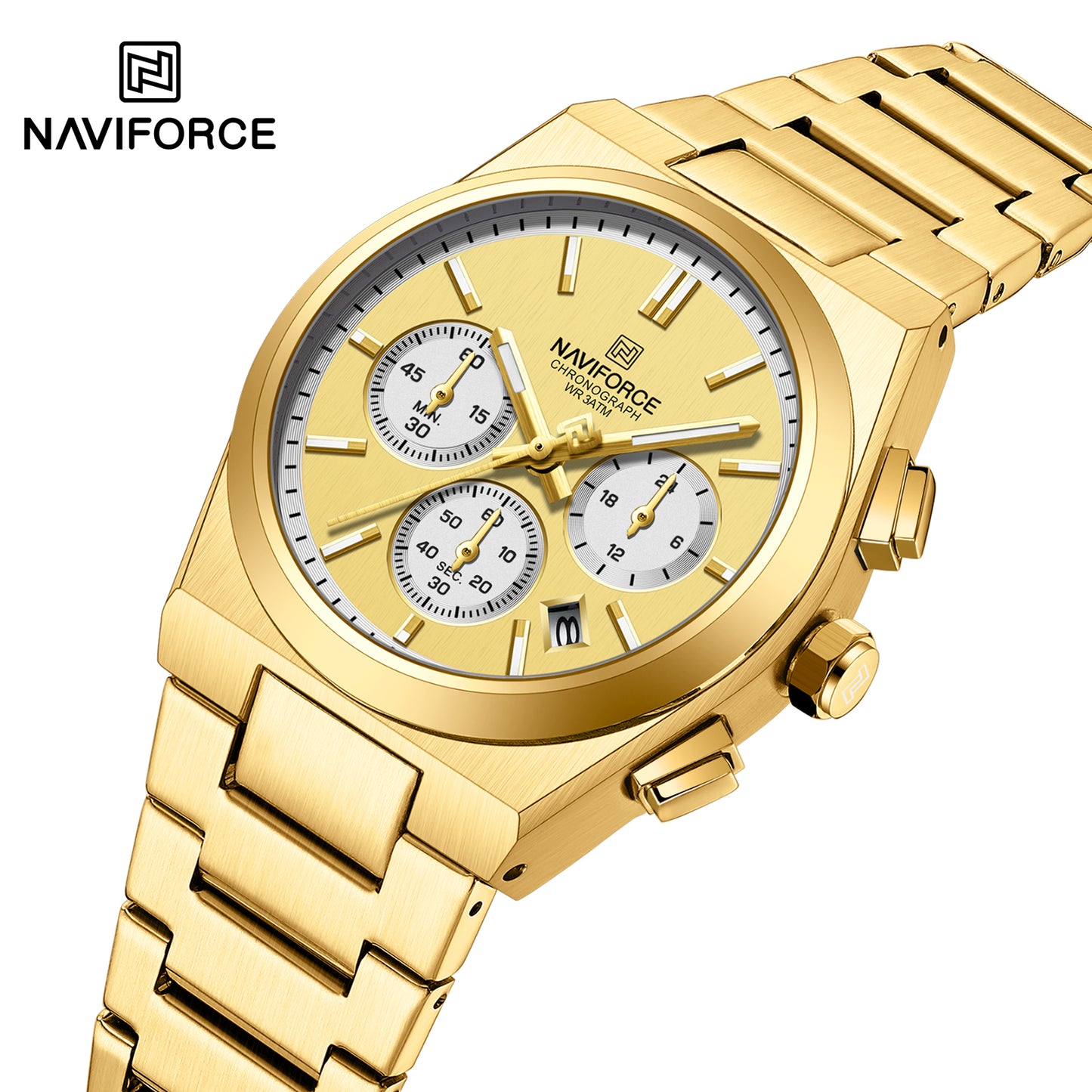 Naviforce 8048 Cupid Couple Watch - Gold