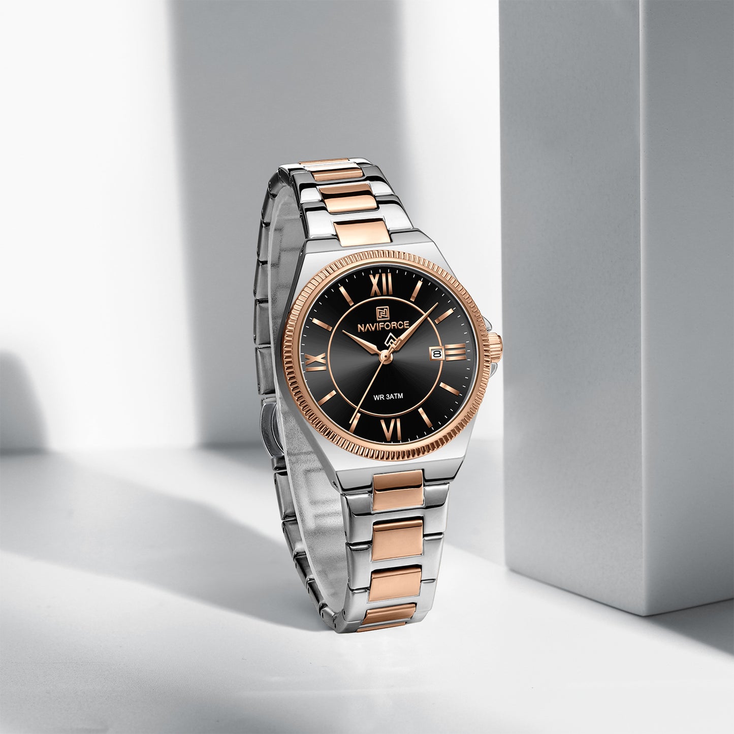 Naviforce 5073 Eva Women Watch - RoseGold Black