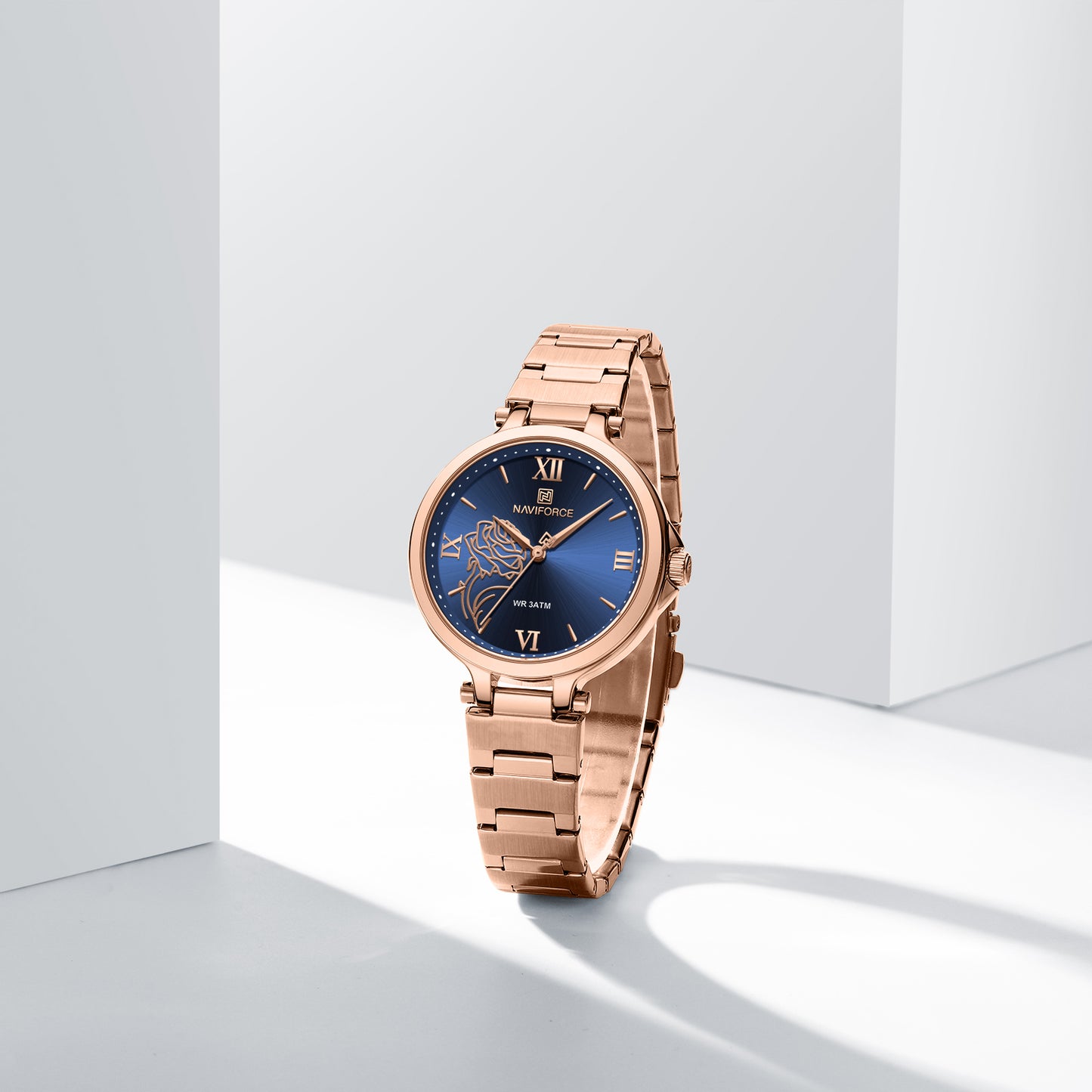 Naviforce 5060 Clevedon Women Watch - RoseGold Blue