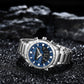 Naviforce 9259 Prime Men Stainless Steel Watch - Silver Blue