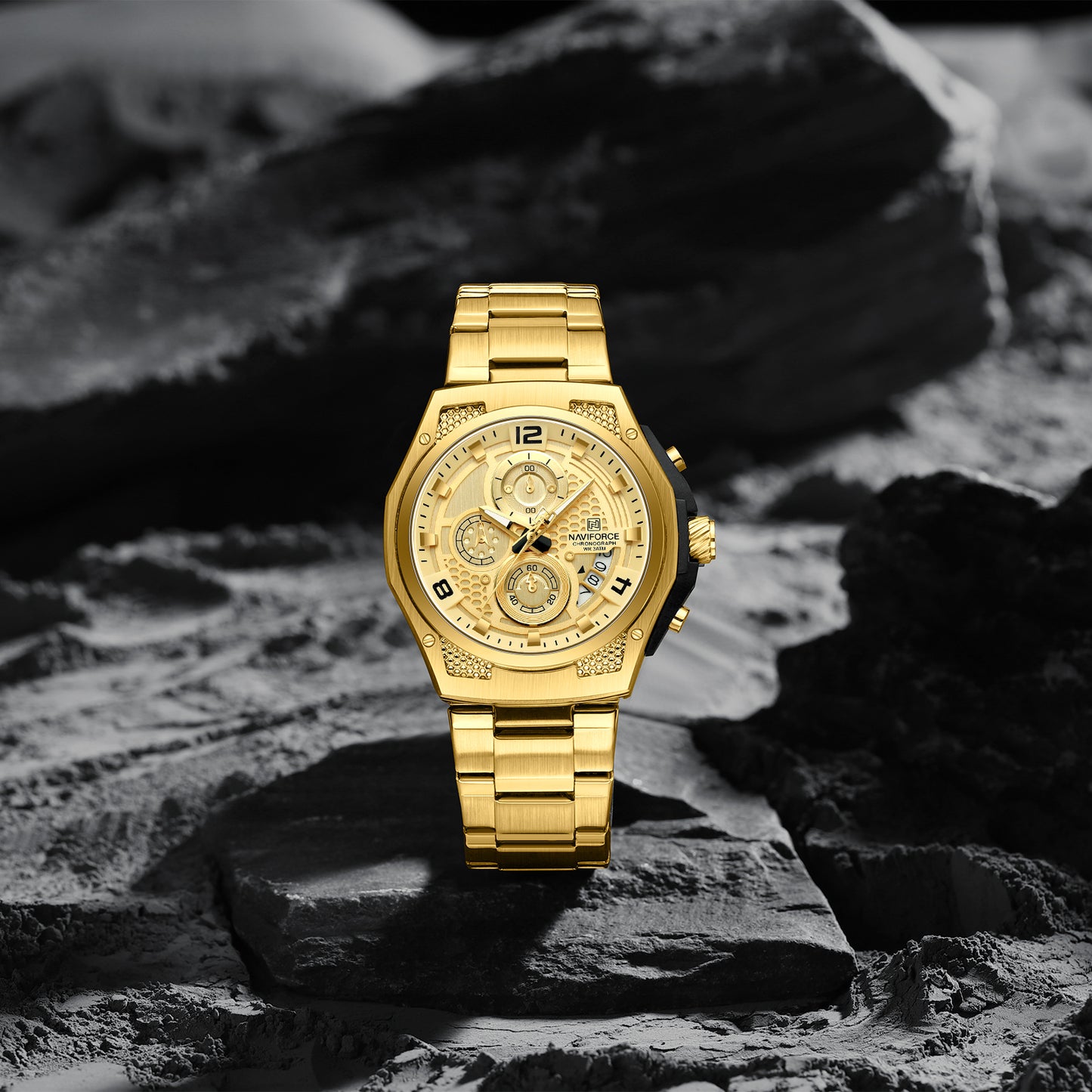 Naviforce 8051S Sentry Men Watch - Gold