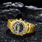 Naviforce 9259 Prime Men Stainless Steel Watch - Gold Grey