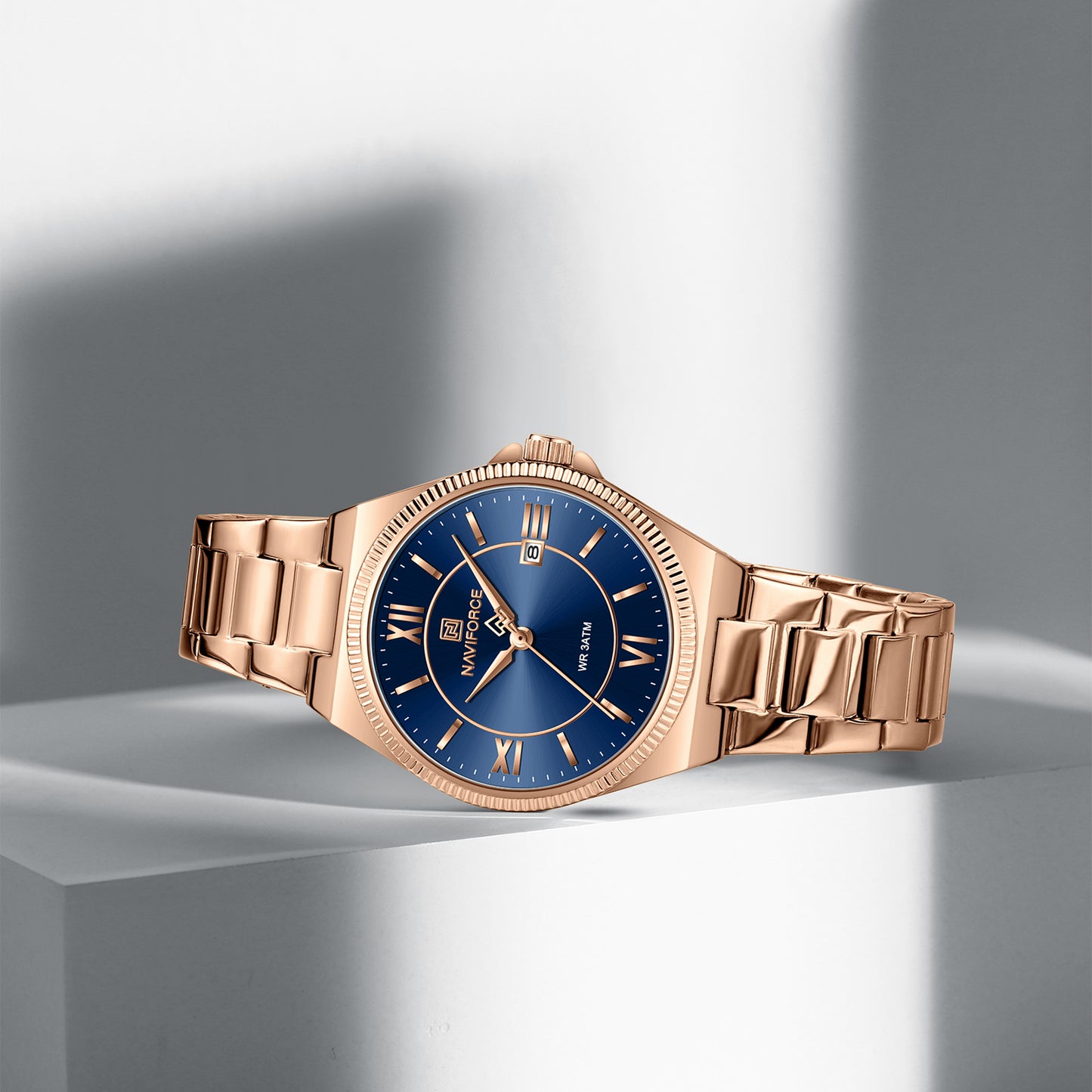 Naviforce 5073 Eva Women Watch -RoseGold Blue
