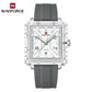 Naviforce 6112 Square Unisex Silicone Watch - Grey White