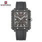 Naviforce 6112 Square Unisex Silicone Watch - Dark Grey