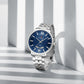 Naviforce 9238 Unico Quartz Couple Watch - Silver Blue