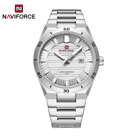 Naviforce 9268 Royal Men Watch - Silver